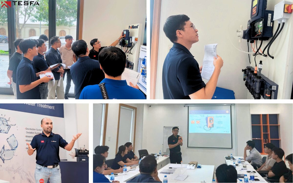 TESFA nâng cao năng lực chuyên môn cùng chương trình Technical & Service Training với chủ đề Metering & Control Technology do ProMinent Việt Nam tổ chức 3 ky-thuat-tesfa-thuc-hanh-tren-metering-control-demo-kit-va-dulcotrol-lt-demo-kit